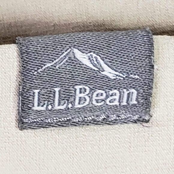 LL Bean Womens Pants Straight Leg Flat Front Khaki Nylon Plus Size 16 - Picture 7 of 11